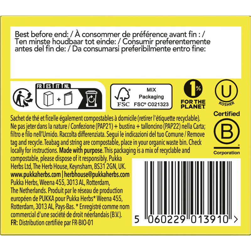 Een afbeelding van Pukka Lemon ginger manuka honey