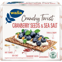 Een afbeelding van Wasa Crunchy twist cranberry seeds & sea salt