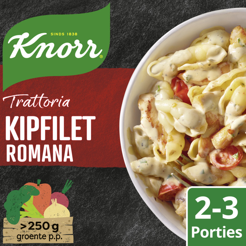 Een afbeelding van Knorr Trattoria kipfilet romana