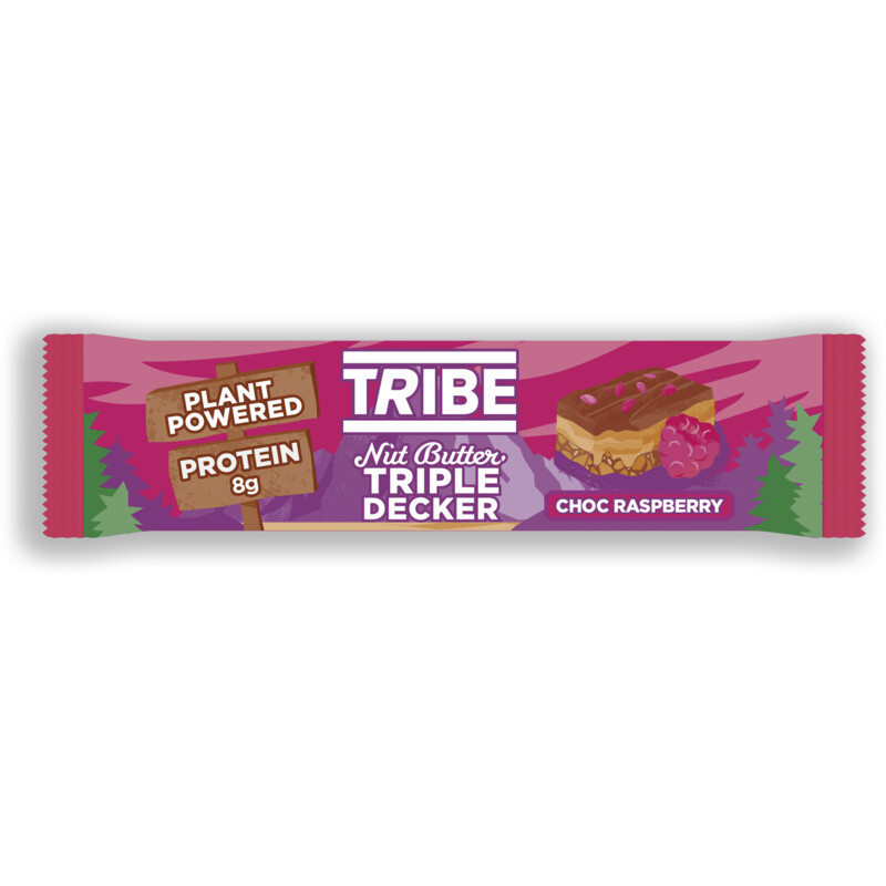 Een afbeelding van Tribe Triple decker nut butter choc raspberry