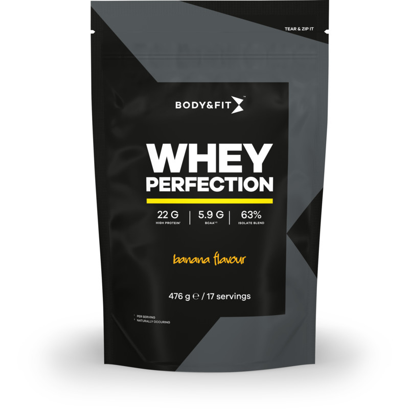 radar Eenheid Groene achtergrond Body & Fit Whey perfection banana flavour bestellen | Albert Heijn