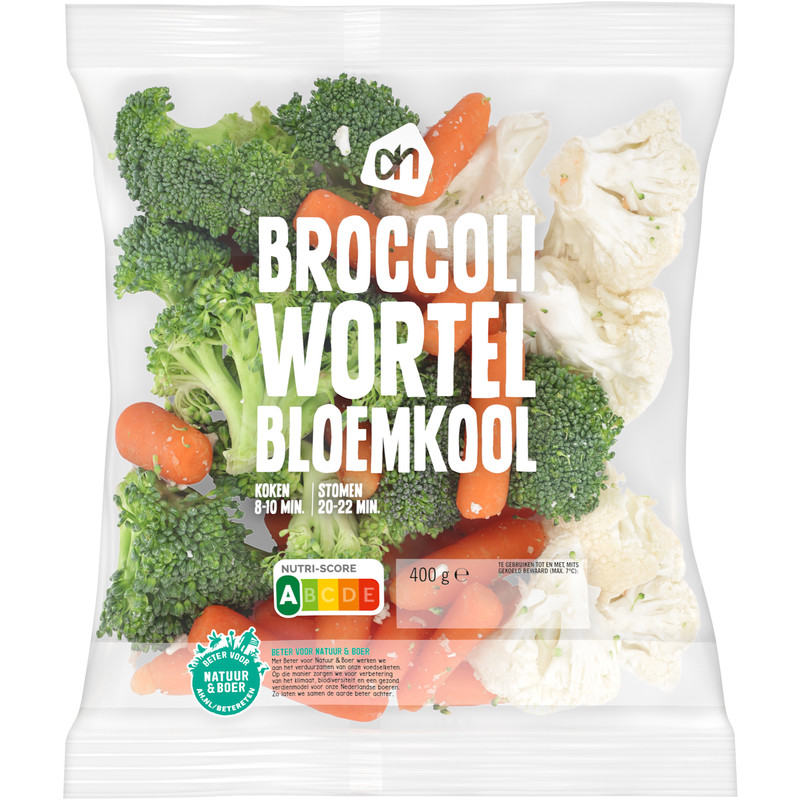 Een afbeelding van AH Broccoli, wortel, bloemkool