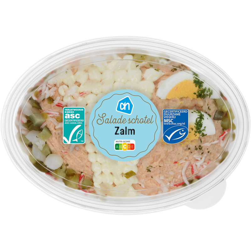 Een afbeelding van AH Saladeschotel zalm