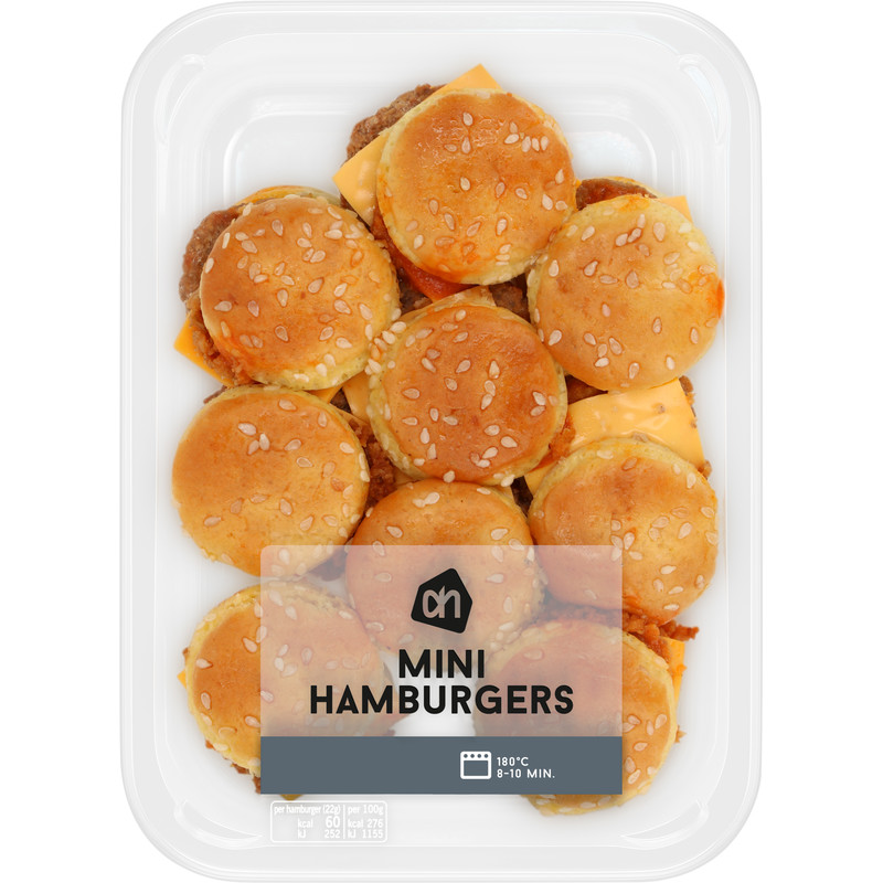 Een afbeelding van AH Mini hamburgers