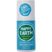 Een afbeelding van Happy Earth Pure deo roll-on cedar lime