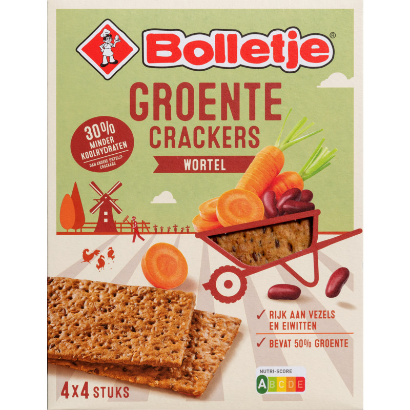 Een afbeelding van Bolletje Groentecrackers wortel