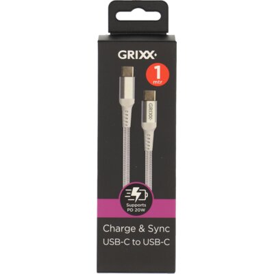 pdp-image-Grixx USB-C to USB-C white 1 meter