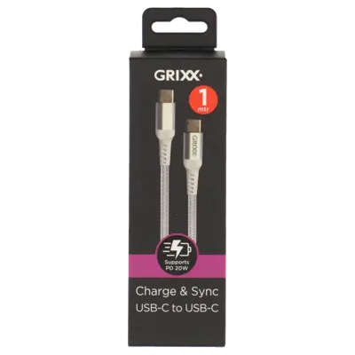 pdp-image-Grixx USB-C to USB-C white 1 meter