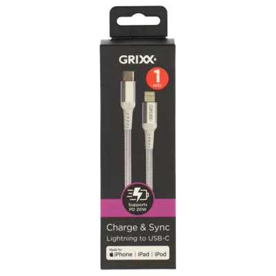 pdp-image-Grixx Lightning to USB-C white 1 meter