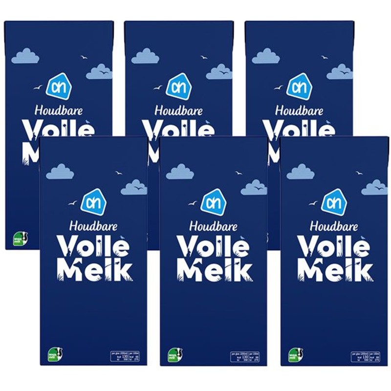 Een afbeelding van AH houdbare volle melk 6-pack