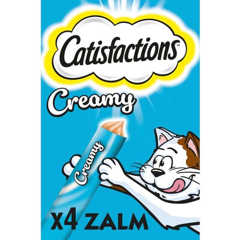 Een afbeelding van Catisfactions Kattensnack creamy met zalige zalmsmaak