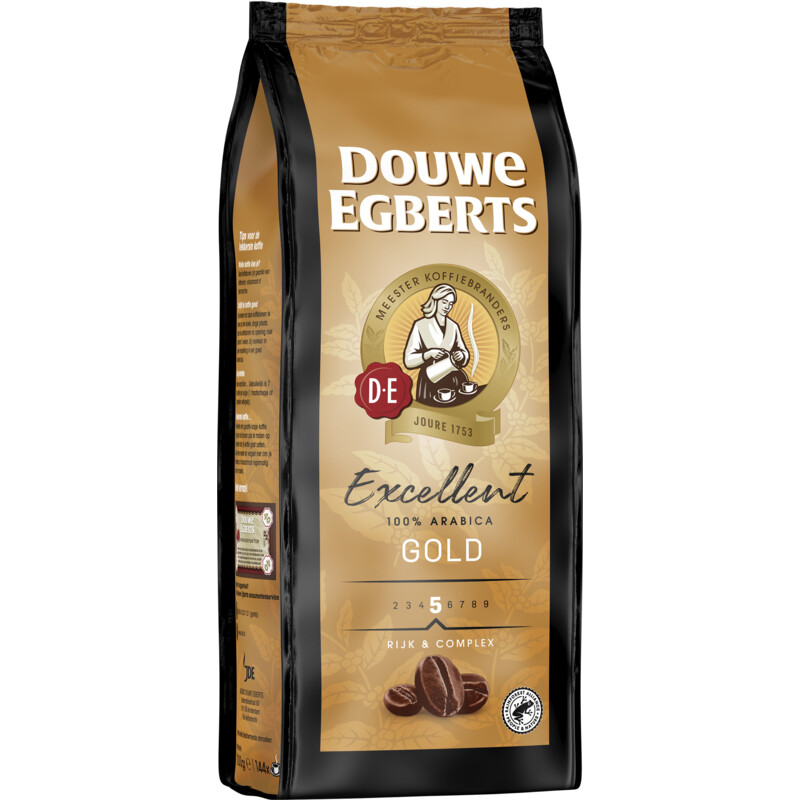 Een afbeelding van Douwe Egberts Excellent gold bonen