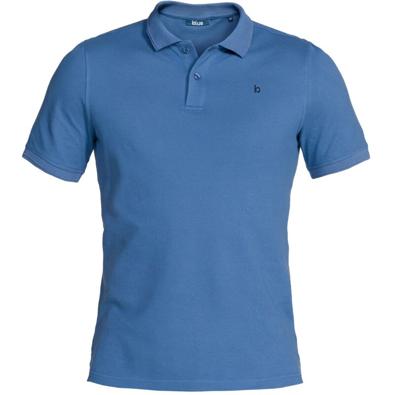 Een afbeelding van Blue Heren polo jeans blauw L