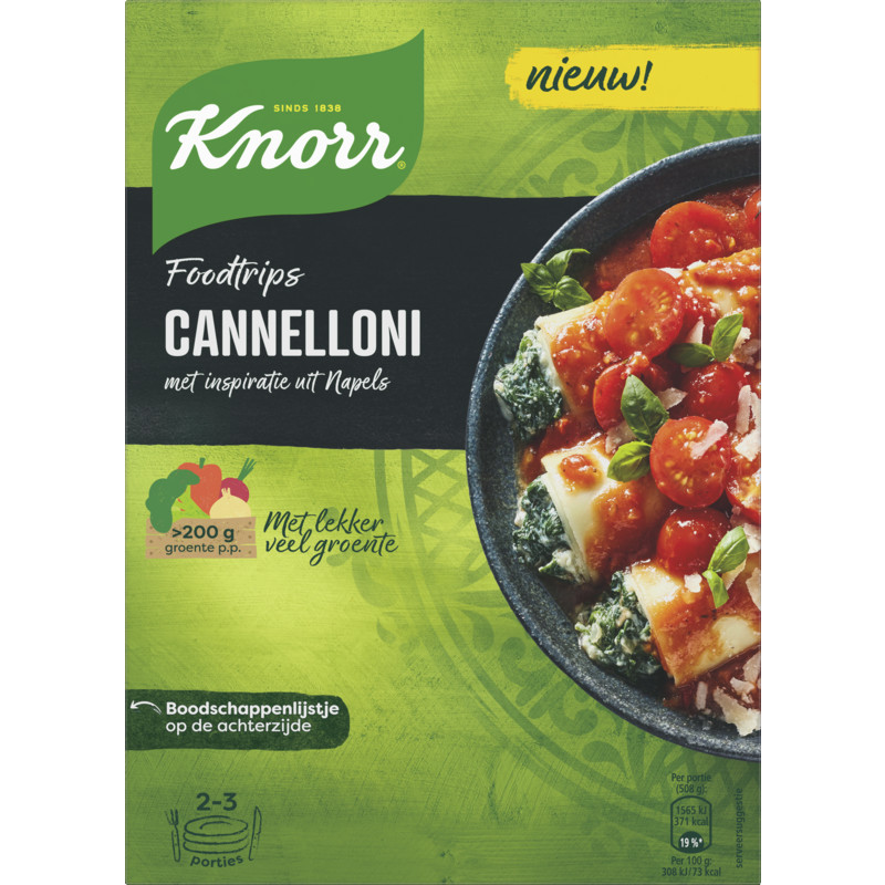 Een afbeelding van Knorr Foodtrips cannelloni