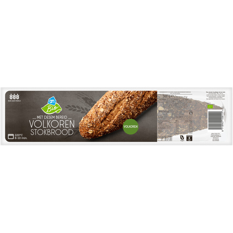 Een afbeelding van AH Biologisch Stokbrood volkoren met desem bereid