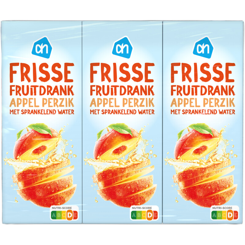 Een afbeelding van AH Frisse fruitdrank appel perzik