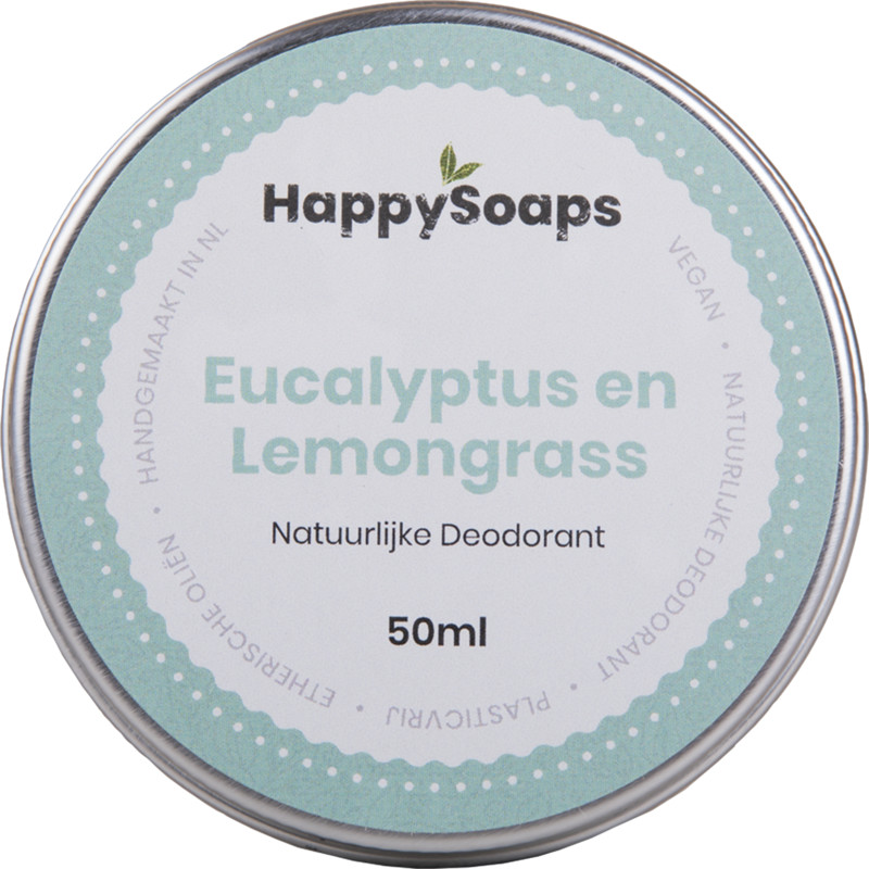 Een afbeelding van HappySoaps Deodorant eucalyptus en lemongrass