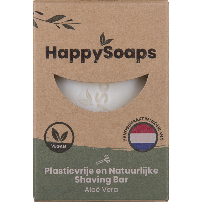 Een afbeelding van HappySoaps Shaving bar aloe vera
