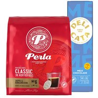 Een afbeelding van Perla Huisblends koffie en Delicata chocolade pakket