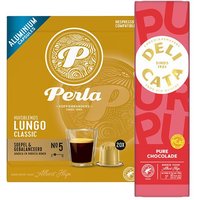 Een afbeelding van Perla Huisblends koffie en Delicata chocolade pakket