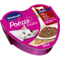 Een afbeelding van Vitakraft Poesie creation rund & wortel in saus