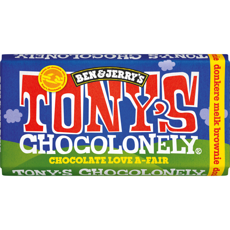 Een afbeelding van Tony's Chocolonely B&J donkere melk brownie