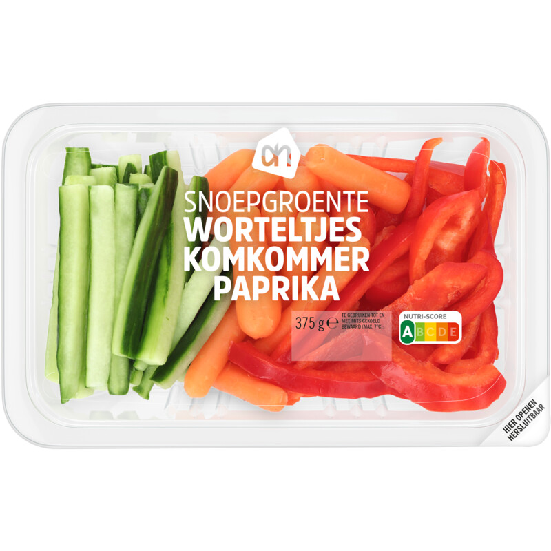 Een afbeelding van AH Snoepgroente wortel komkommer paprika