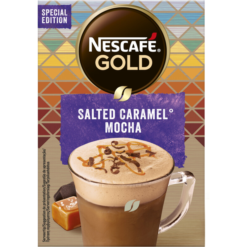 Een afbeelding van Nescafé Salted caramel mocha oploskoffie