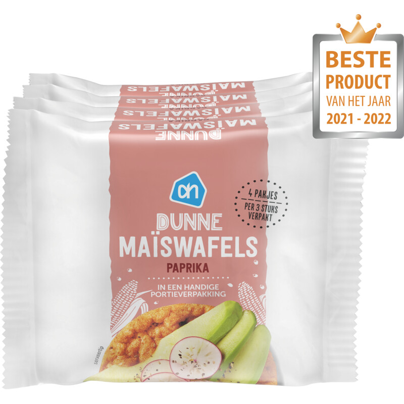 Een afbeelding van AH Dunne maiswafels paprika