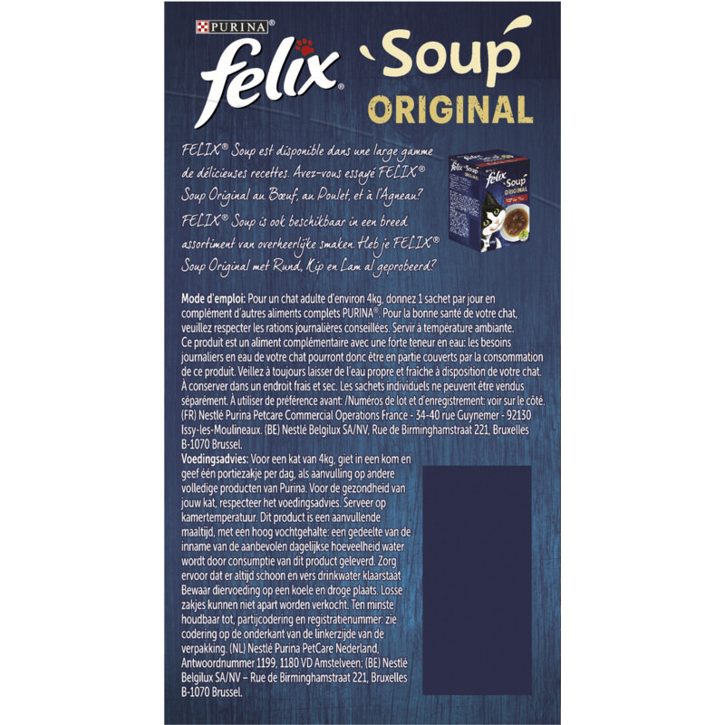 Een afbeelding van Felix Soup original met kabeljauw tonijn schol