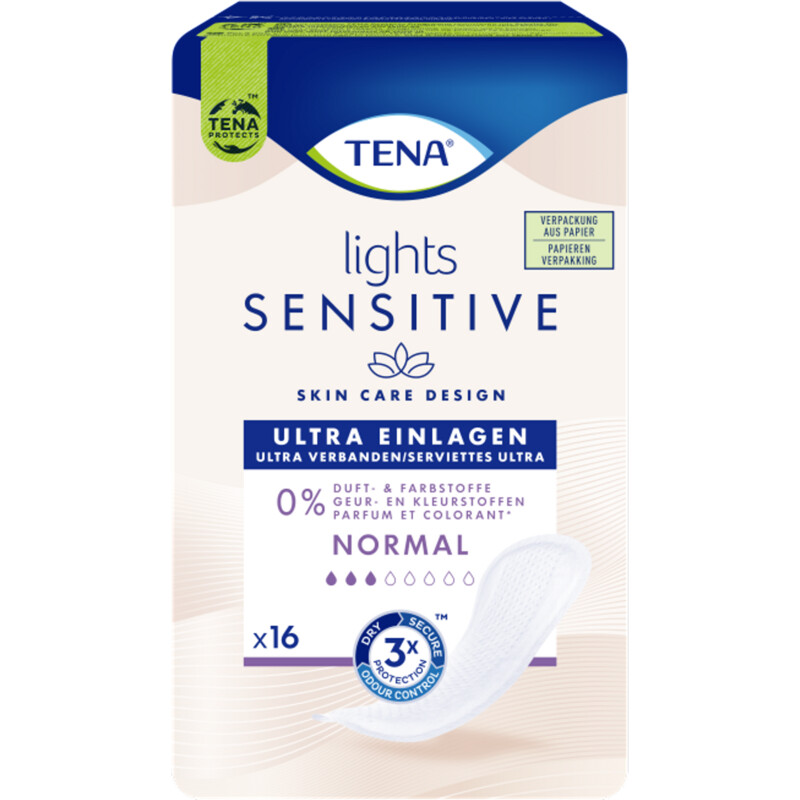 Een afbeelding van Tena Lights sensitive normal maandverband
