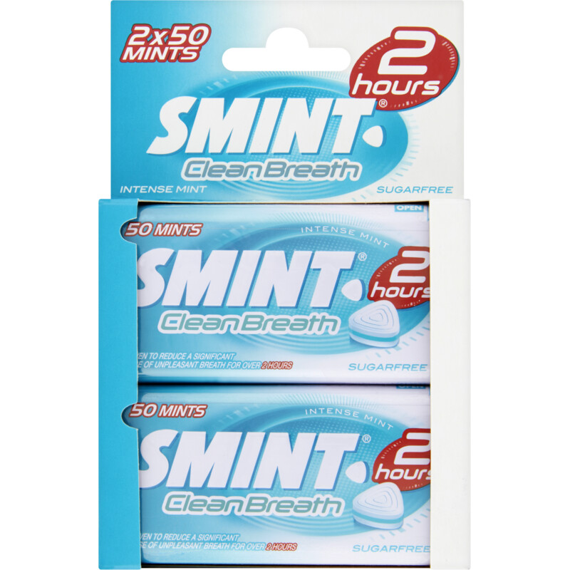 Een afbeelding van Smint Clean breath intense mint 2-pack