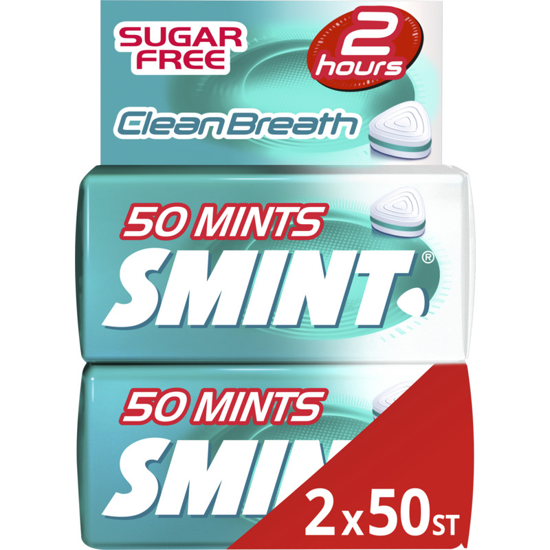 Een afbeelding van Smint Clean breath intense mint 2-pack
