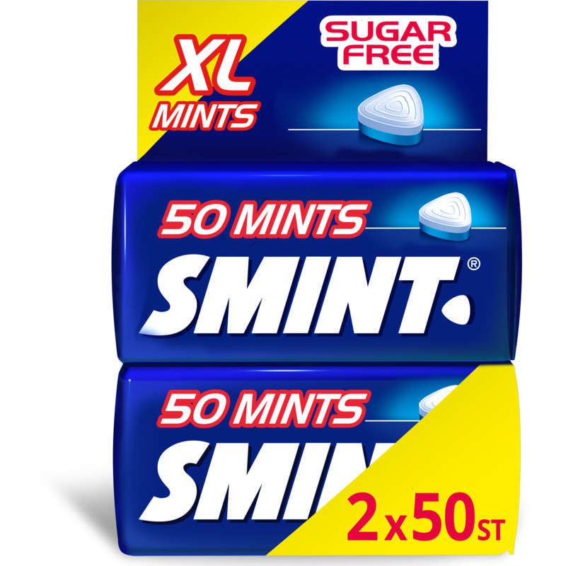 Een afbeelding van Smint Peppermint XL mints sugarfree 2-pack