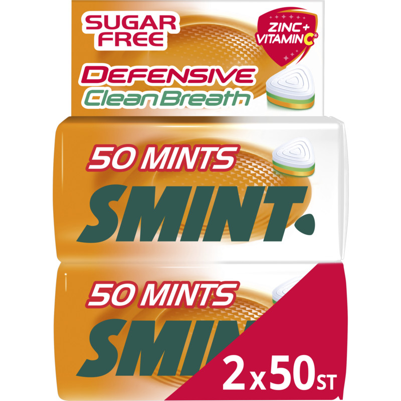 Een afbeelding van Smint Defensive orangemint clean breath 2-pack