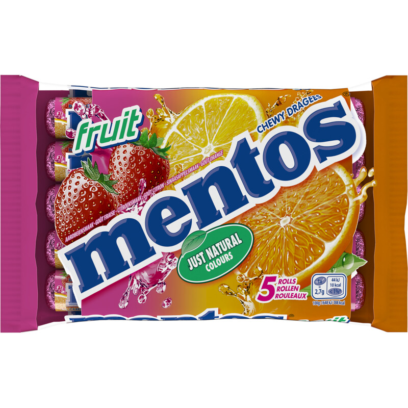 Een afbeelding van Mentos Fruit 5-pack