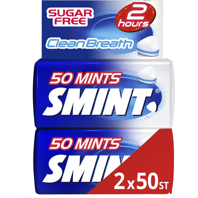 Een afbeelding van Smint Clean breath peppermint 2-pack