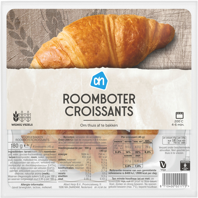 Een afbeelding van AH Roomboter croissants