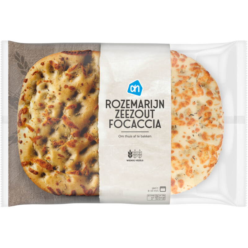 Een afbeelding van AH Rozemarijn zeezout focaccia