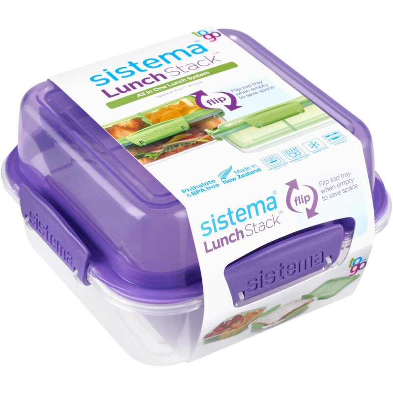 Een afbeelding van Sistema Lunchbox vierkant stack 1,24 liter