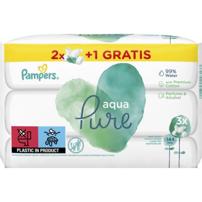 pdp-image-Pampers Harmonie aqua 0% plastic  babydoekjes