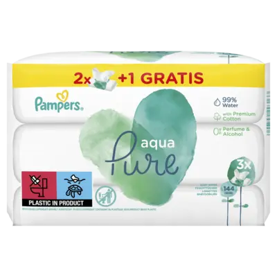 pdp-image-Pampers Harmonie aqua 0% plastic  babydoekjes