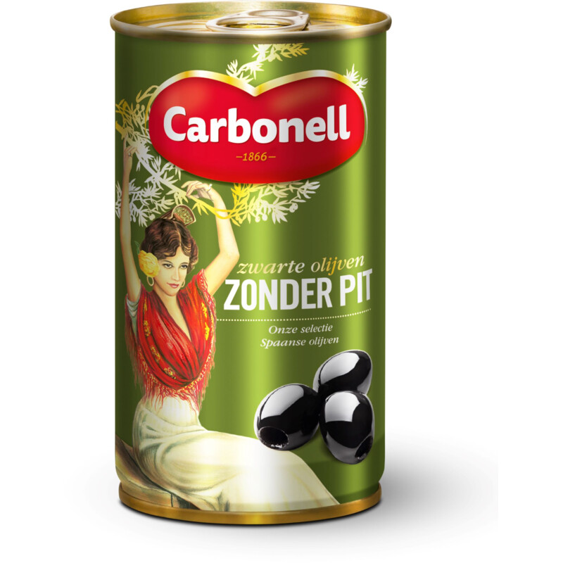 Een afbeelding van Carbonell Zwarte olijven zonder pit