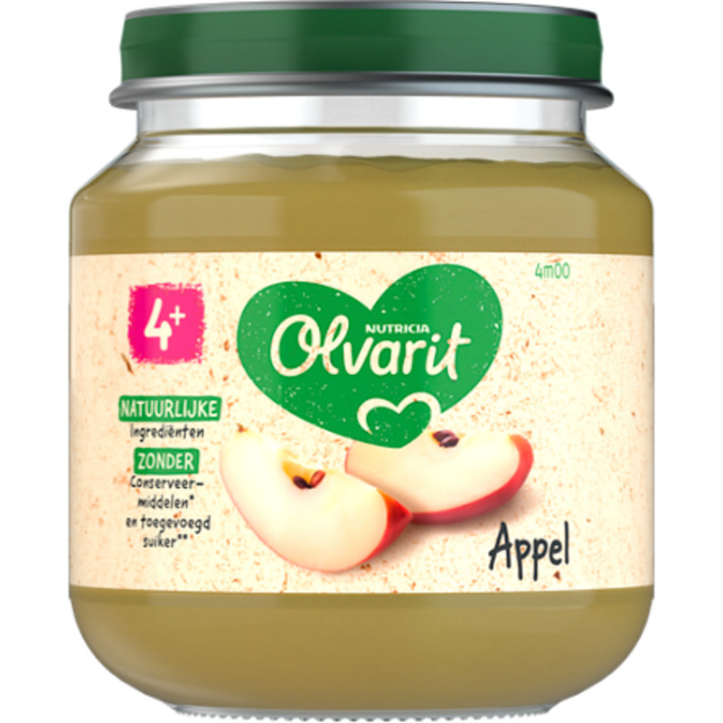 Een afbeelding van Olvarit 4+ mnd appel