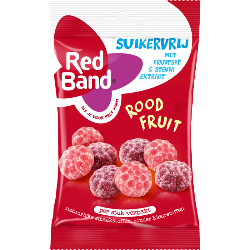 Een afbeelding van Red Band Sweet'n pure wingums red fruit suikervri