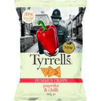 Een afbeelding van Tyrrells Hummus crisps paprika & chilli