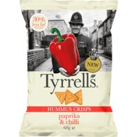 Een afbeelding van Tyrrells Hummus crisps paprika & chilli