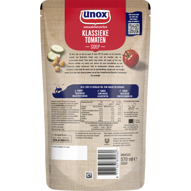 Een afbeelding van Unox Klassieke tomatensoep