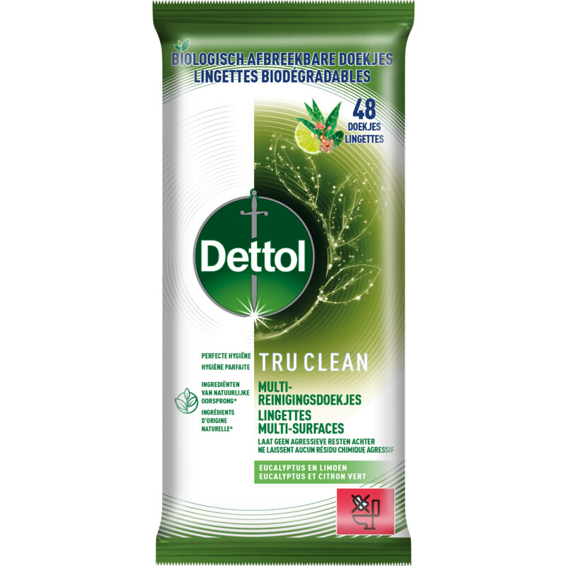 Een afbeelding van Dettol Schoonmaakdoekjes eucalyptus en limoen
