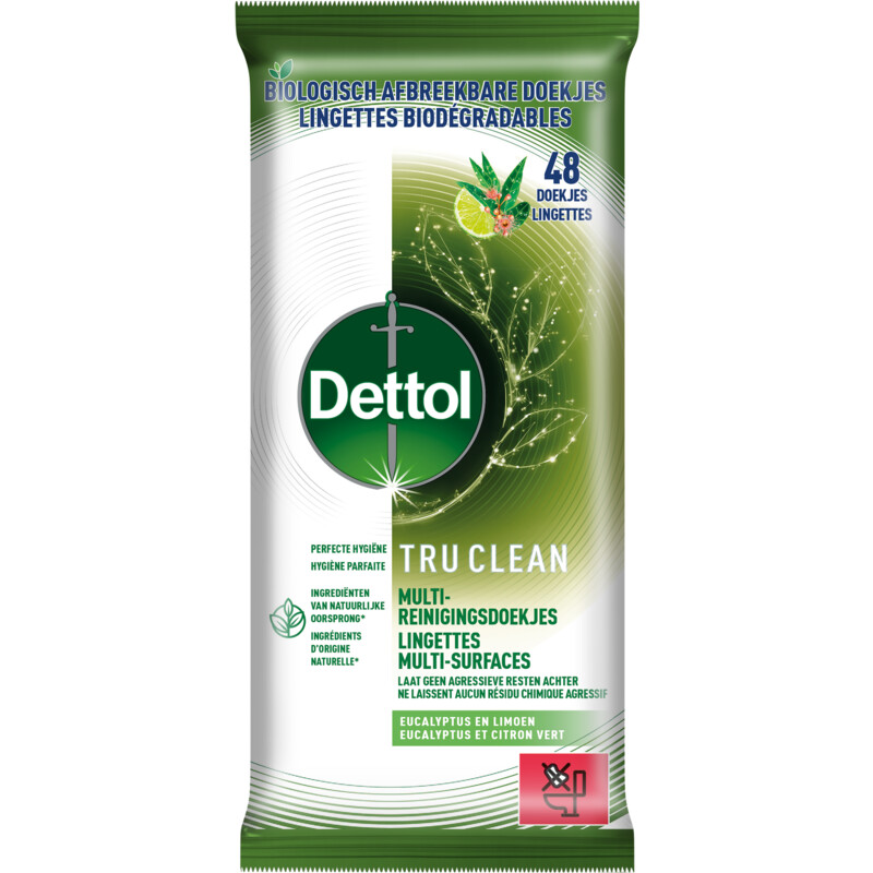 zonnebloem Onderverdelen Ingang Dettol Tru clean multi reinigingsdoekjes bestellen | Albert Heijn